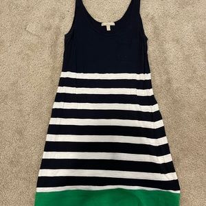 Blue and white stripped dress